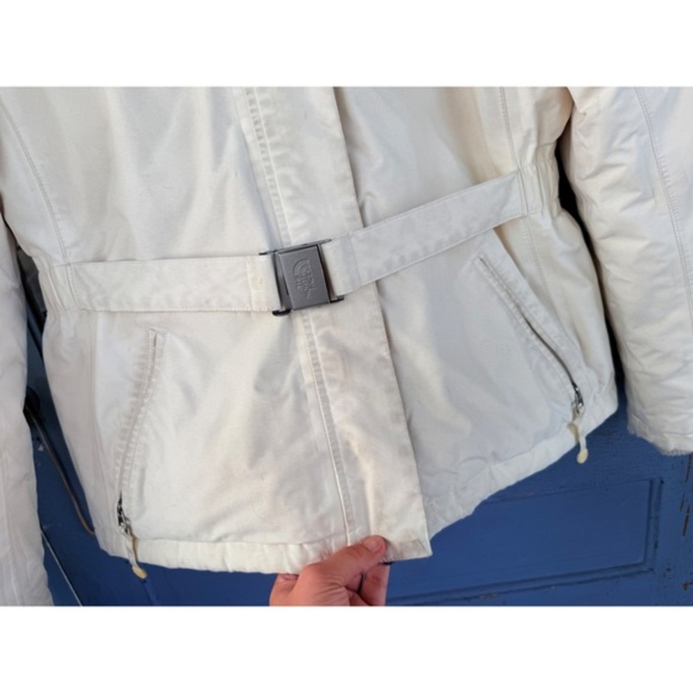 The North Face HyVent Faux Fur Hood Belted Puffer Coat Vintage Y2K Gorpcore - Picture 7 of 12